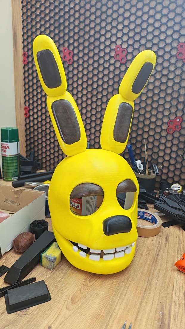 FNAF BONNİE MASKE FANART COSPLAY 3d - Görsel 2