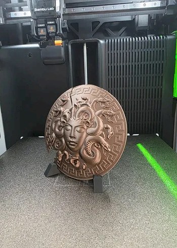 Athena kalkanı Medusa desenli Cosplay 3d - Görsel 4