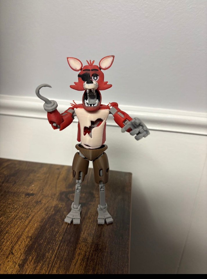 FNAF FOXY FANART FİGÜR OYUNCAK 3d - Görsel 2