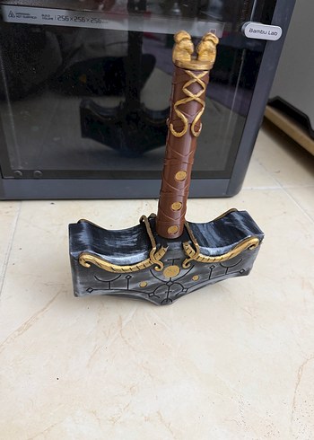 God of war mijolner kratos COSPLAY 3d - Görsel 4