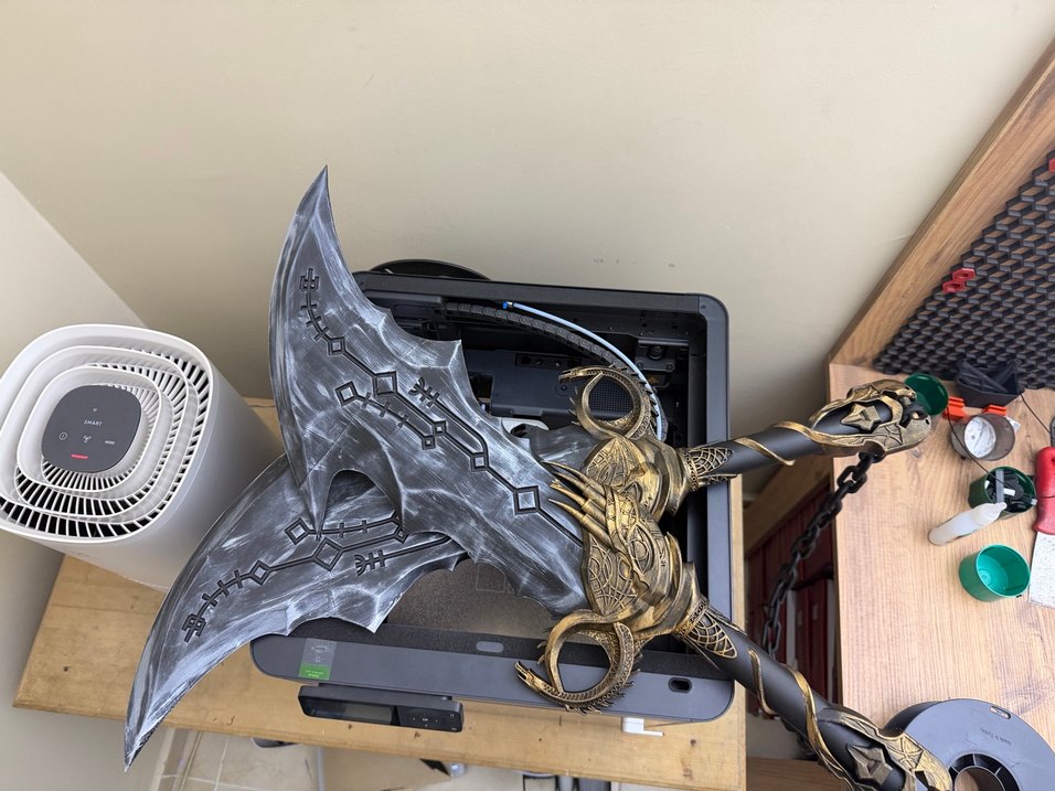 God of war chaos kratos Cosplay 3d - Görsel 4