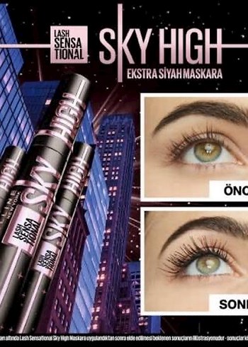 Maybelline Lash Sensational Sky High Cosmic Black Maskara - Görsel 4
