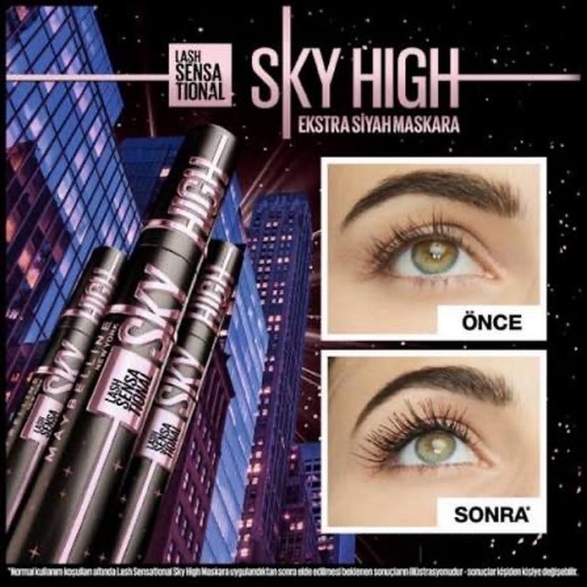 Maybelline Lash Sensational Sky High Cosmic Black Maskara - Görsel 4