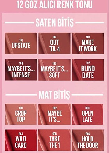 Maybelline Serum etkili 006 Hold The Door Mat Ruj - Görsel 4