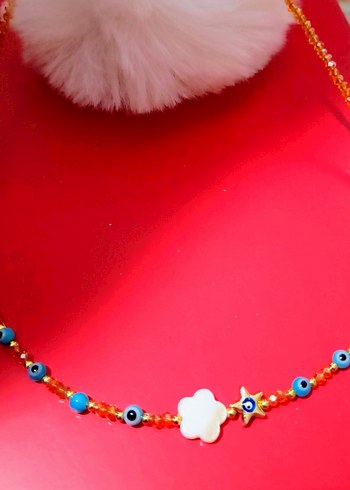 Beyaz Boncuklu Minimalist Anahtarlık - Görsel 3