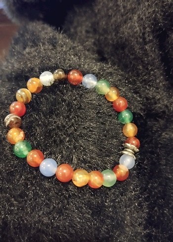 Renkli Doğaltaş Çocuk Bileklik - Görsel 2