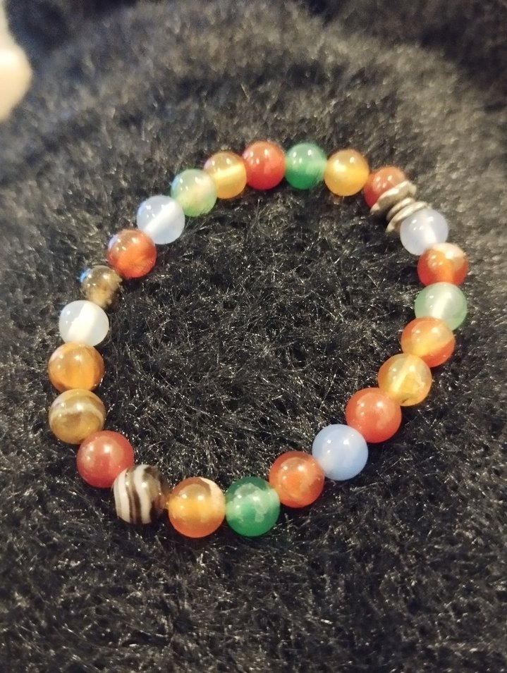Renkli Doğaltaş Çocuk Bileklik - Görsel 3