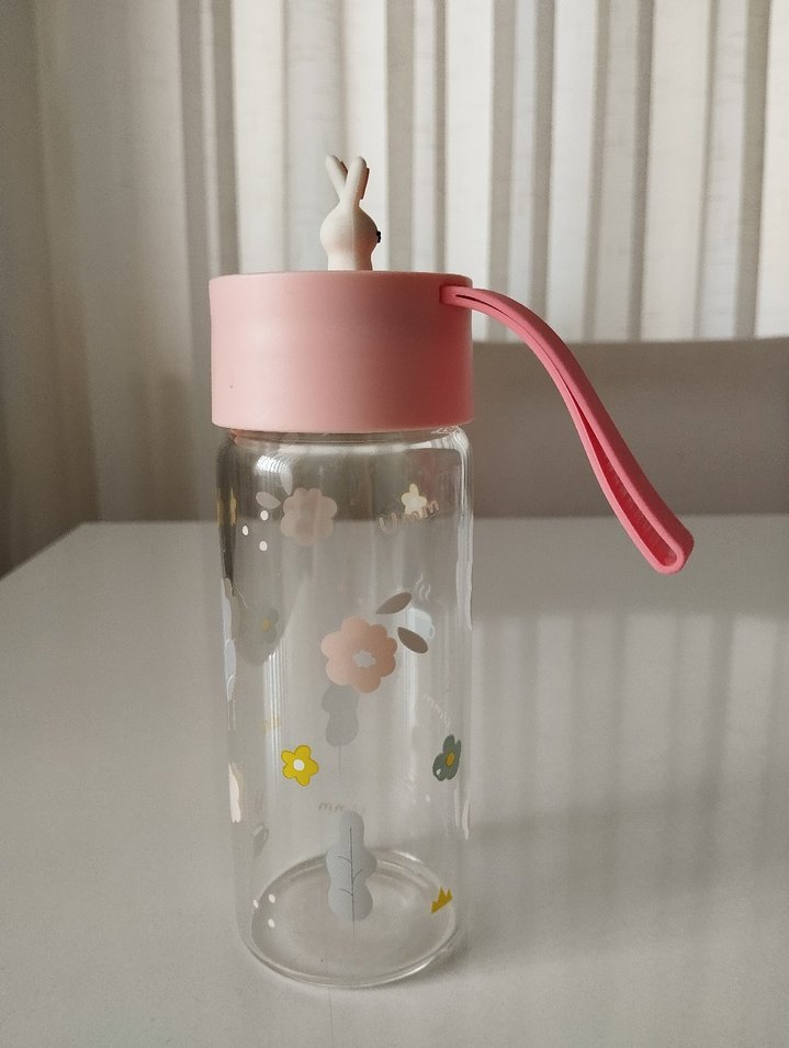 Miniso pembe Kapaklı Çocuk Termos Şişesi - Görsel 3