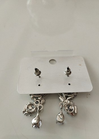 Baget taşlı Küpe - Görsel 4