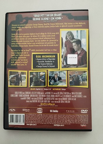 Burn After Reading - Aramızda Casus Var DVD - Görsel 3