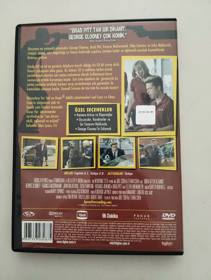 Burn After Reading - Aramızda Casus Var DVD - Görsel 3
