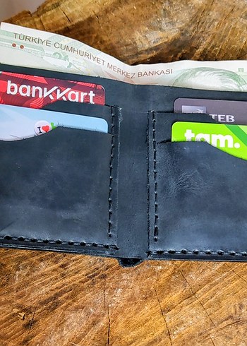 Siyah Deri Erkek Cüzdan - Görsel 2