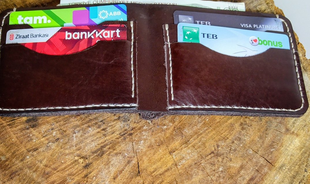 Kahverengi Deri Erkek Cüzdanı - Görsel 4