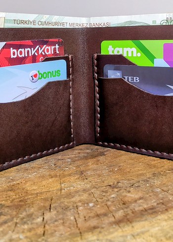 Kahverengi Minimalist Erkek Cüzdanı - Görsel 3