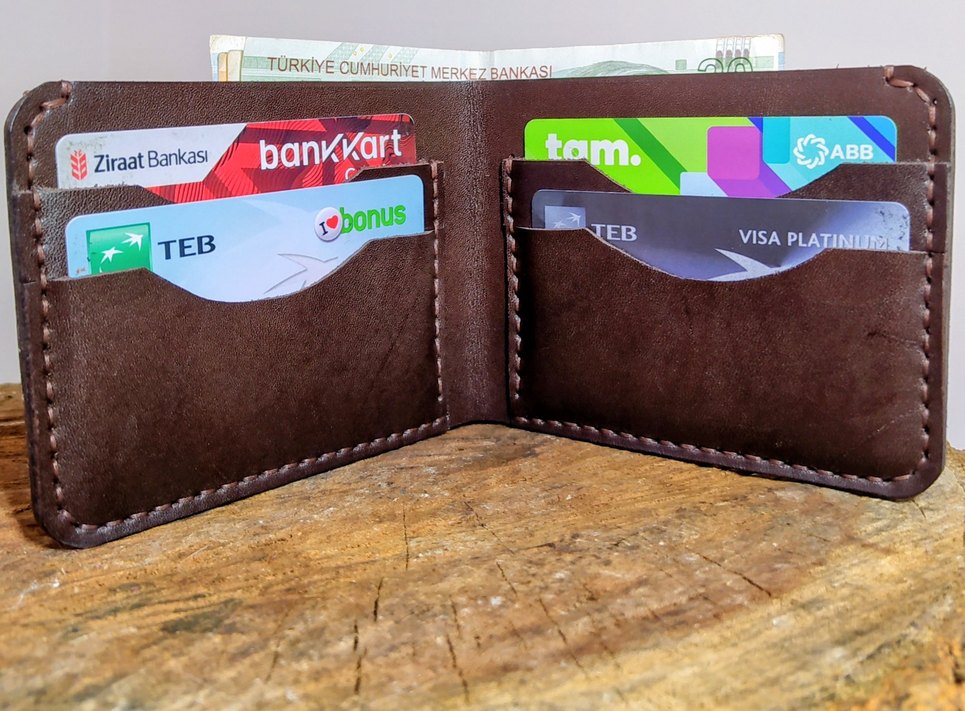 Kahverengi Minimalist Erkek Cüzdanı - Görsel 3
