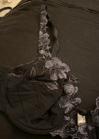 Diğer Nakışlı Siyah Gotik Sütyen