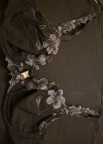 Nakışlı Siyah Gotik Sütyen