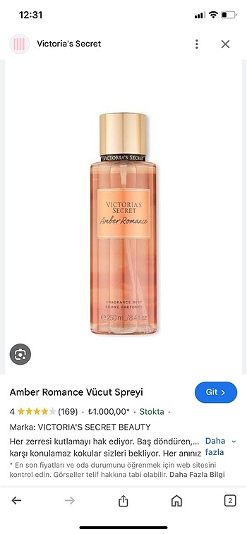 Victoria secret amber