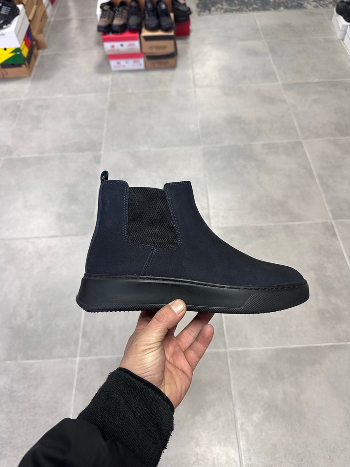 Erkek Lacivert Süet Deri Bot 41-42-43-44 Numara  Sıfır Kutulu - Görsel 2