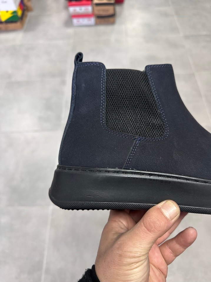 Erkek Lacivert Süet Deri Bot 41-42-43-44 Numara  Sıfır Kutulu - Görsel 3