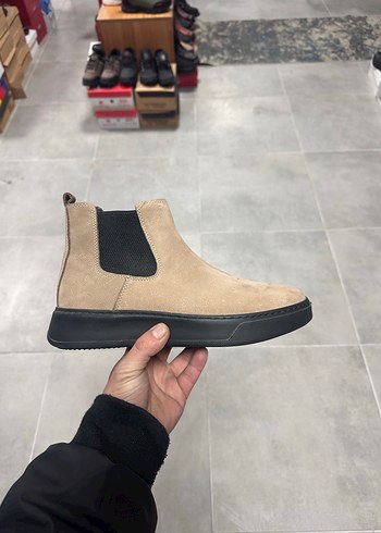 Erkek Krem Renk Deri Bot 4144 Numara  Sıfır Kutulu - Görsel 2