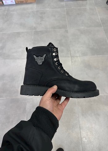 Erkek Siyah Deri Bot 43 Numara  Sıfır Kutulu - Görsel 2