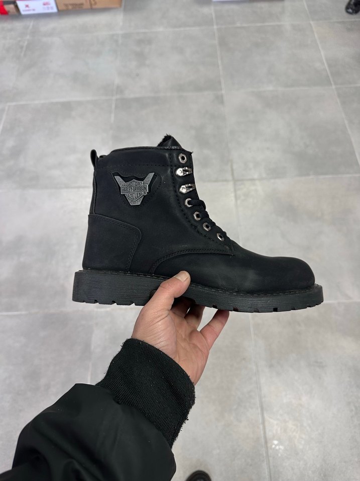 Erkek Siyah Deri Bot 43 Numara  Sıfır Kutulu - Görsel 2