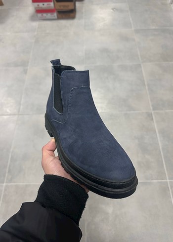 Erkek Koyu Lacivert Deri Bot 4243 Numara  Sıfır Kutulu - Görsel 7