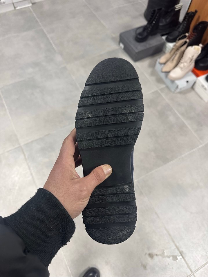 Erkek Koyu Lacivert Deri Bot 4243 Numara  Sıfır Kutulu - Görsel 4