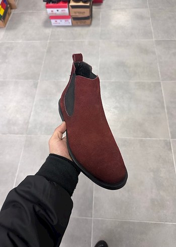 Erkek Bordo Süet Deri Bot 4144 Numara  Sıfır Kutulu - Görsel 3