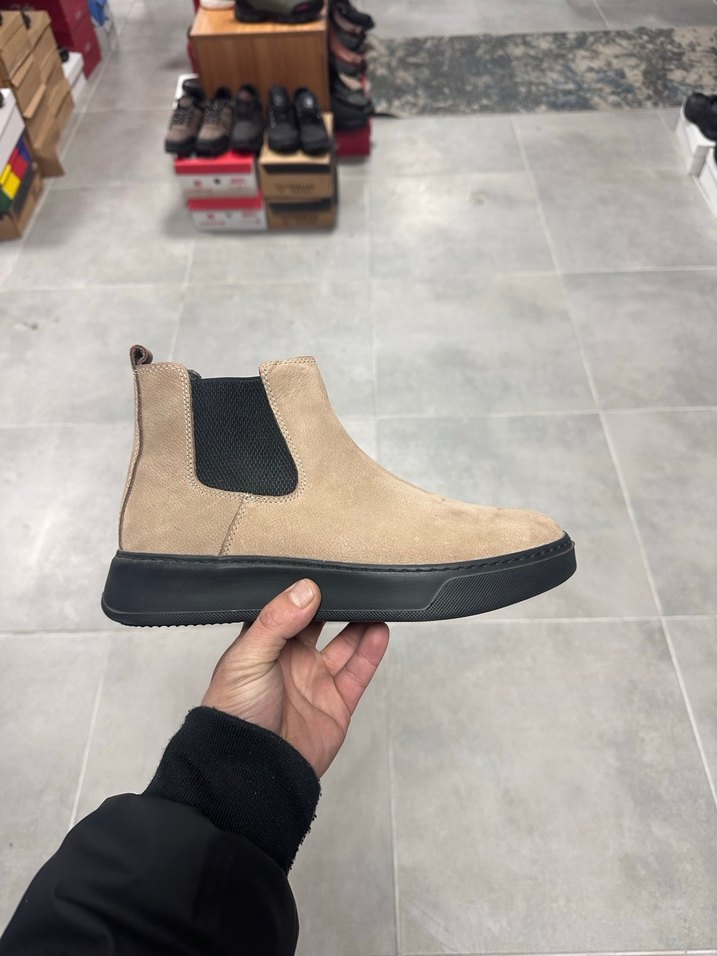 Erkek Krem Renk Deri Bot 4144 Numara  Sıfır Kutulu - Görsel 2