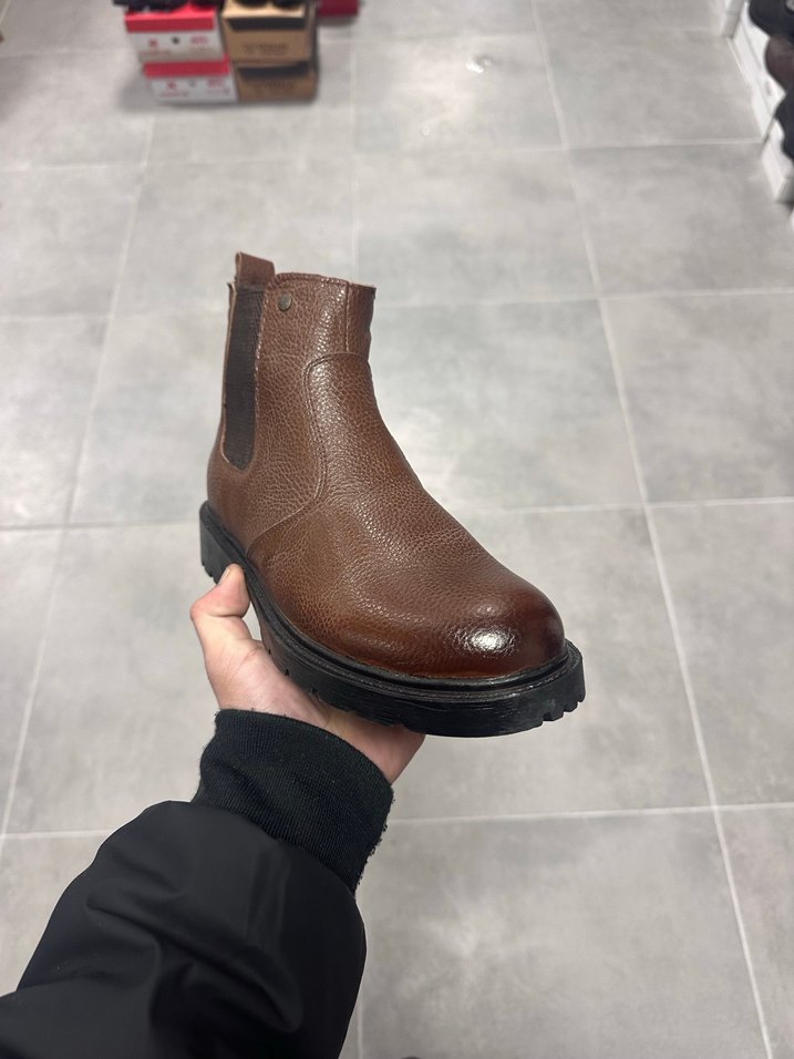 Erkek Koyu Kahve Deri Bot 41 Numara  Sıfır Kutulu - Görsel 5