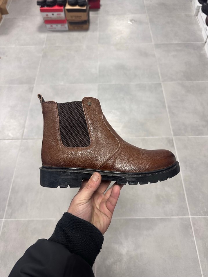 Erkek Koyu Kahve Deri Bot 41 Numara  Sıfır Kutulu - Görsel 4