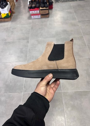 Erkek Krem Süet Deri Bot 4144 Numara  Sıfır Kutulu - Görsel 6