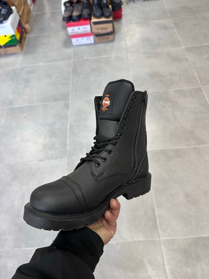 Erkek Siyah Harley Davidson Bot 414344 Numara  Sıfır Kutulu - Görsel 2