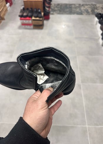 Erkek Siyah Deri Bot 43 Numara  Sıfır Kutulu - Görsel 2