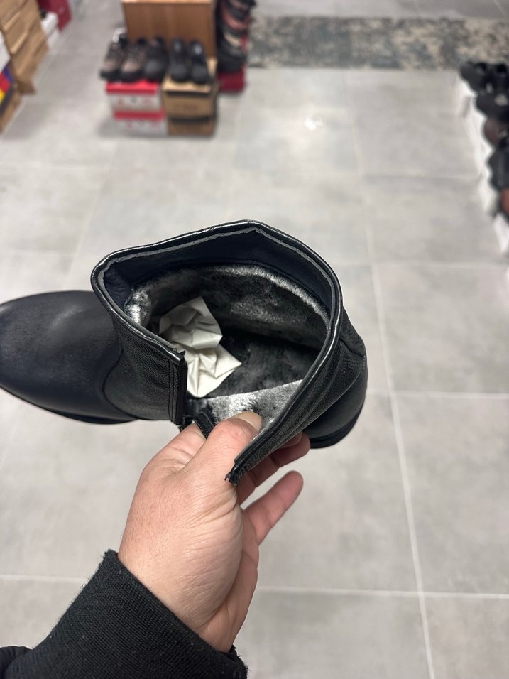 Erkek Siyah Deri Bot 43 Numara  Sıfır Kutulu - Görsel 2