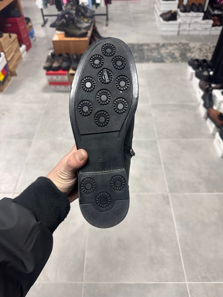 Erkek Siyah Deri Bot 43 Numara  Sıfır Kutulu - Görsel 3