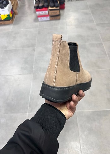 Erkek Krem Süet Deri Bot 4144 Numara  Sıfır Kutulu - Görsel 5