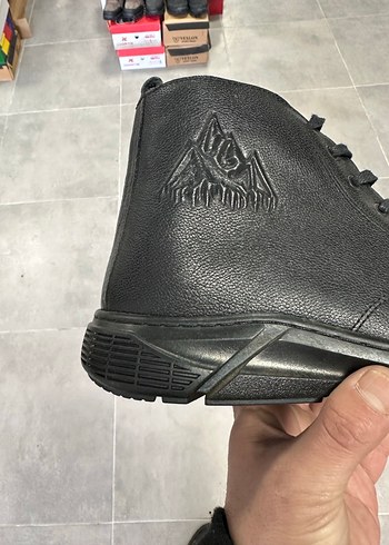 Erkek Siyah Deri Bot 43 Numara  Sıfır Kutulu - Görsel 4
