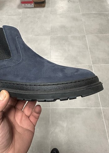 Erkek Koyu Lacivert Deri Bot 4243 Numara  Sıfır Kutulu - Görsel 7