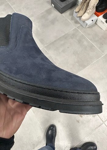 Erkek Koyu Lacivert Deri Bot 4243 Numara  Sıfır Kutulu - Görsel 2
