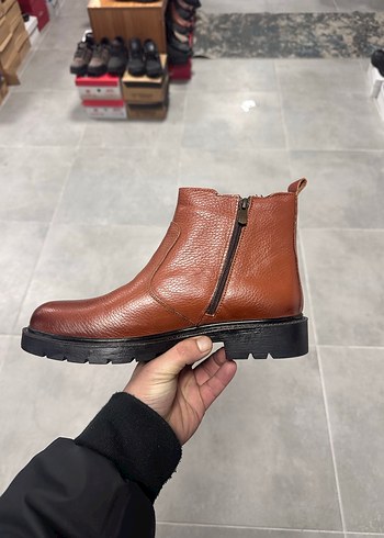 Erkek Kahverengi Deri Bot 41 Numara  Sıfır Kutulu - Görsel 4