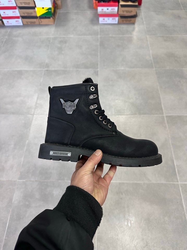Erkek Harley Davidson Siyah Bot 44 Numara  Sıfır Kutulu - Görsel 2