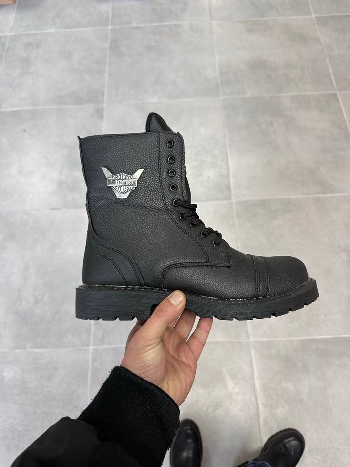 Erkek Siyah Harley Davidson Bot 414344 Numara  Sıfır Kutulu - Görsel 4