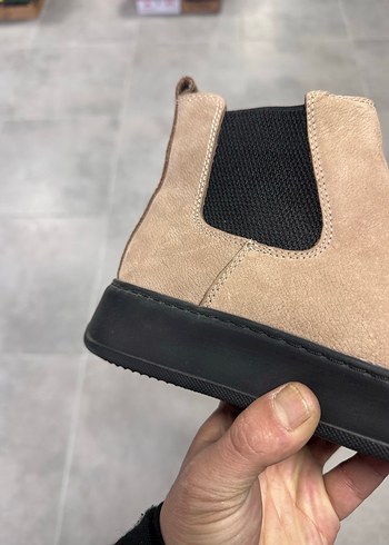 Erkek Krem Süet Deri Bot 4144 Numara  Sıfır Kutulu - Görsel 4