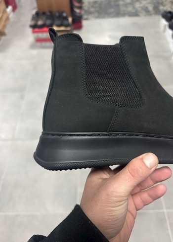 Erkek Siyah Deri Bot 41-4243-44 Numara  Sıfır Kutulu - Görsel 4