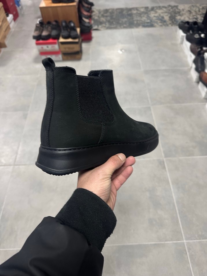 Erkek Siyah Deri Bot 41-4243-44 Numara  Sıfır Kutulu - Görsel 3