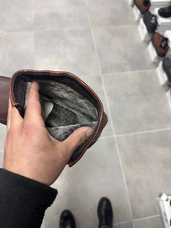 Erkek Koyu Kahverengi Deri Bot 43 Numara  Sıfır Kutulu - Görsel 2