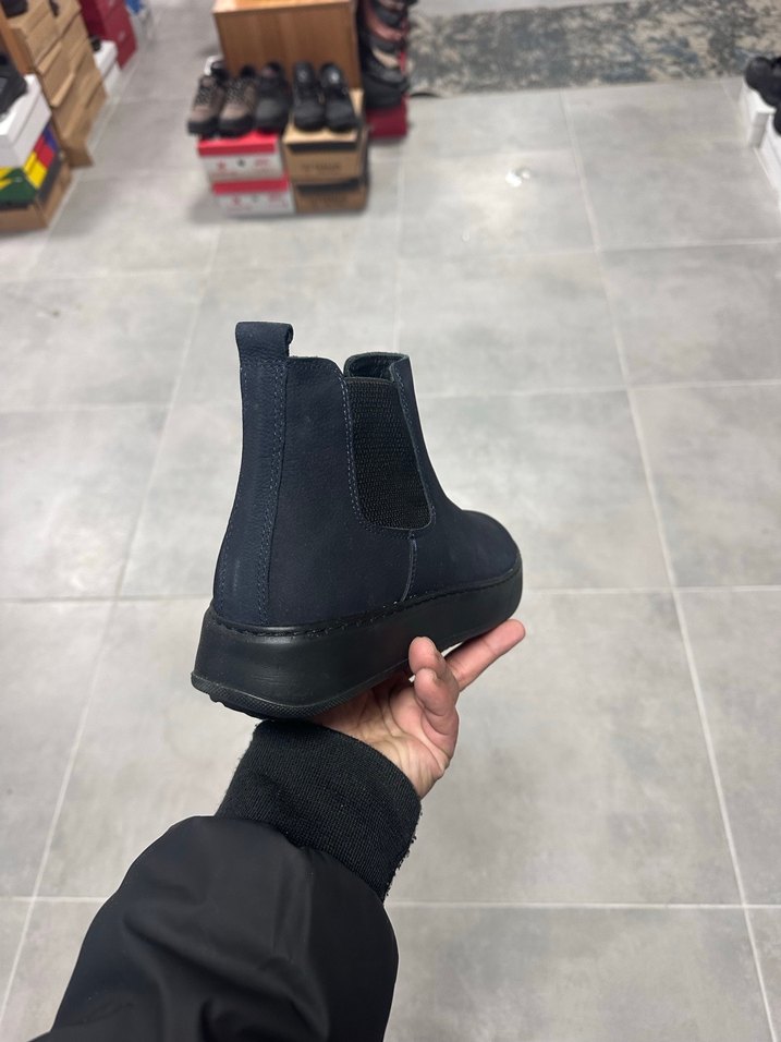 Erkek Koyu Lacivert Deri Bot 41-4243-44 Numara  Sıfır Kutulu - Görsel 5